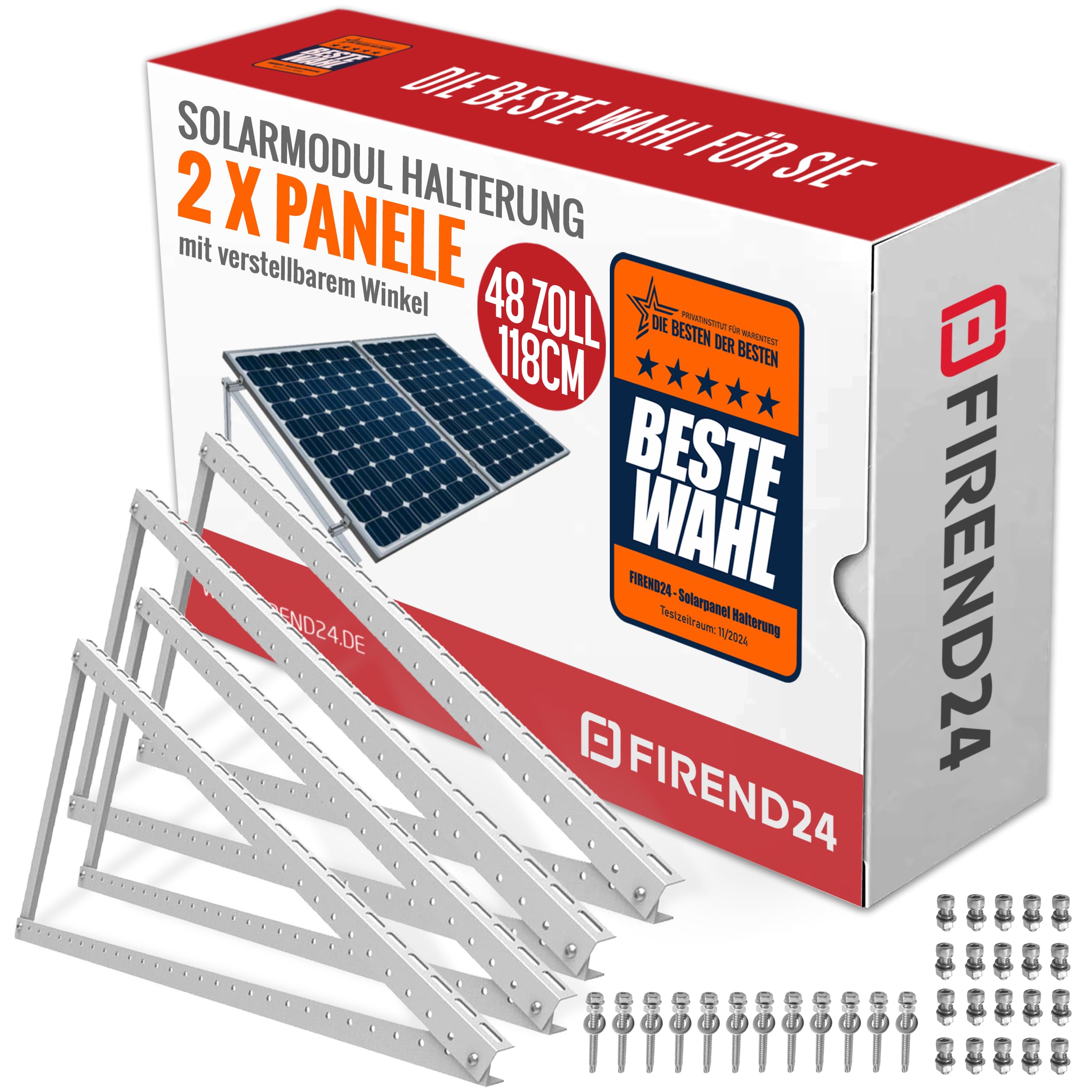 4x Solarmodul Halter 1180 mm
