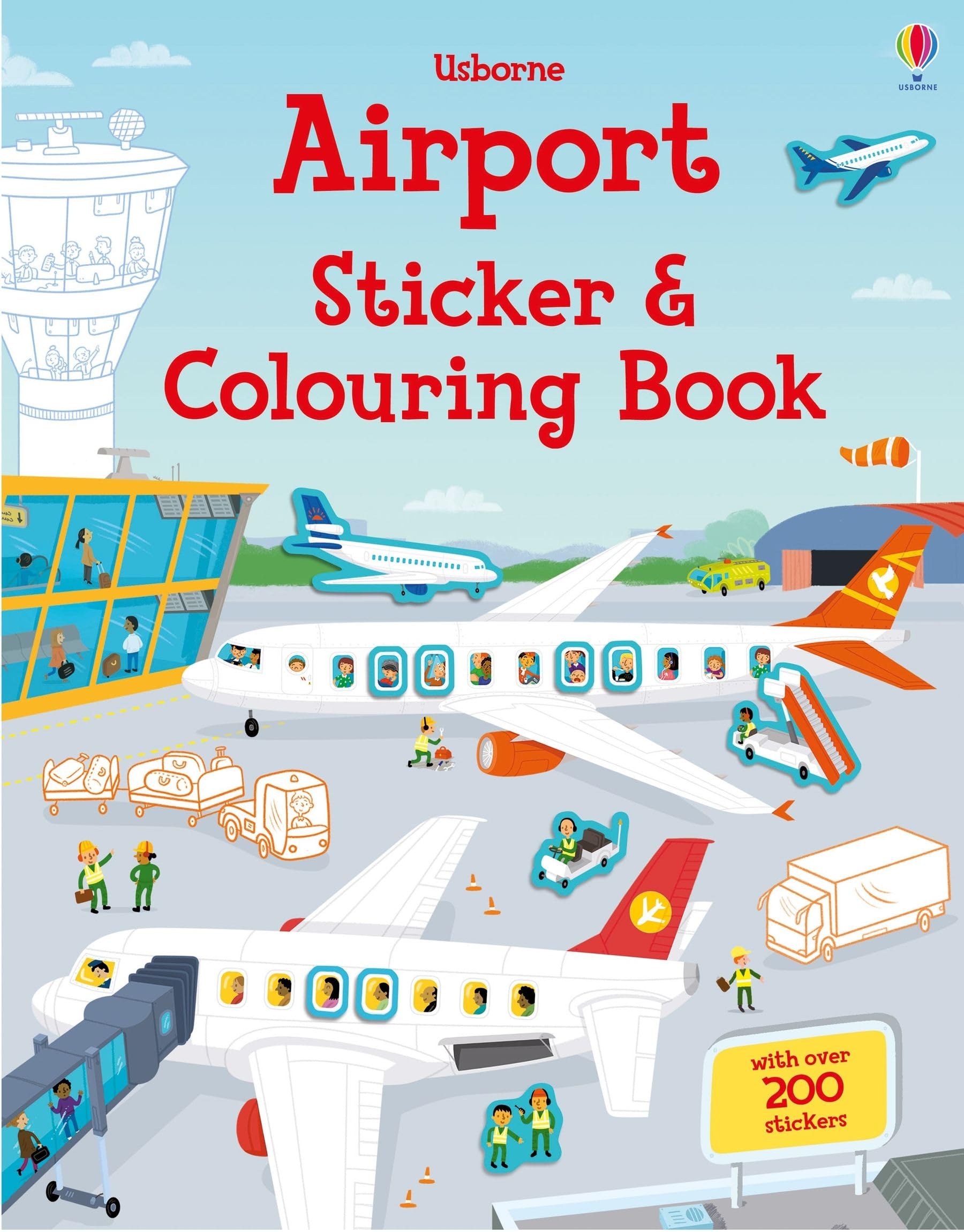 Usborne GB Airport Sticker and Colouring Book