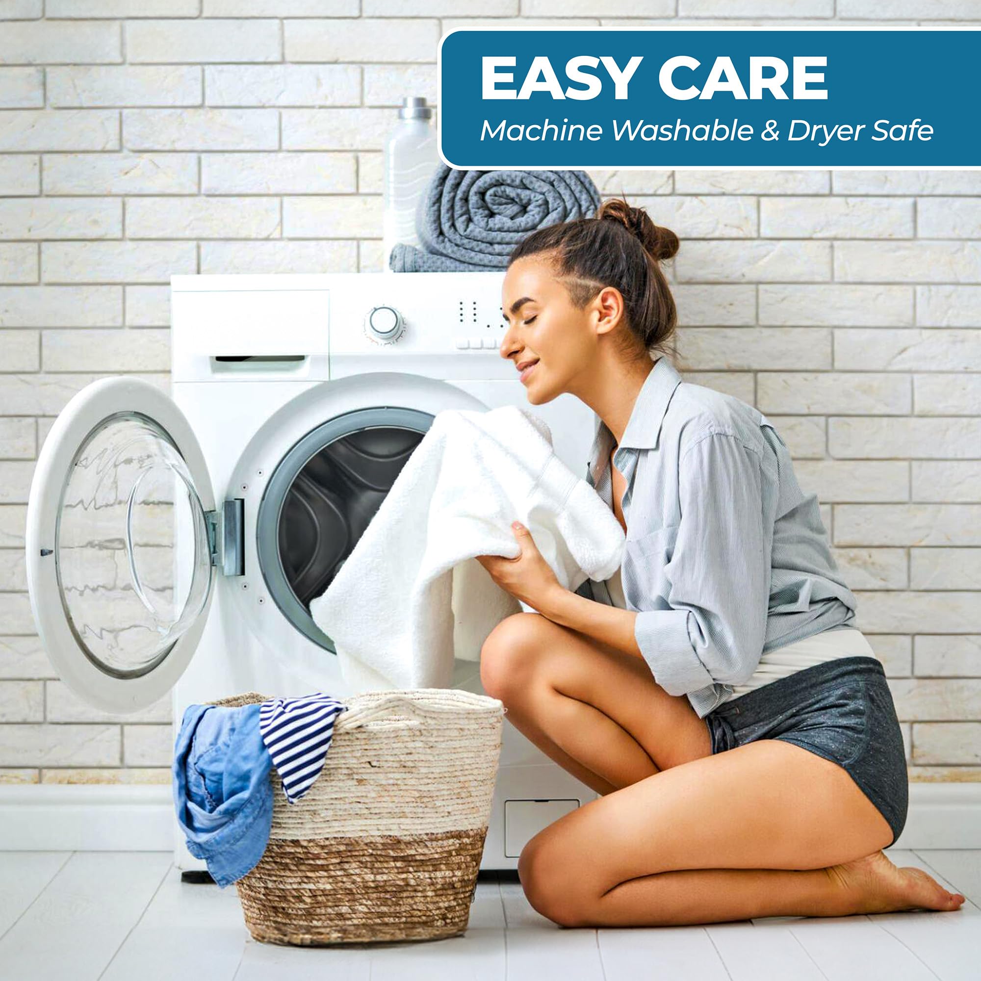 Superior Set di 2 asciugamani da bagno in cotone ultra morbido, perfetto per decorazioni da bagno, doccia, spa, palestra, camera degli ospiti, elementi essenziali per la casa, uso quotidiano, morbidi,