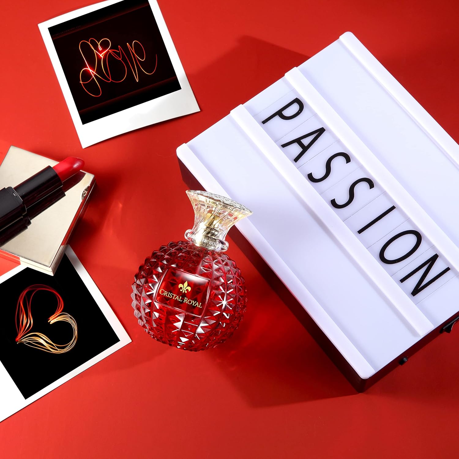 PRINCESS MARINA De Bourbon Cristal Royal Passion - Eau de Parfum for Women - Opens with Pear, Blackcurrant and Bergamot - Contains EDP Spray, Body Lotion and Pouch - 3 pc Gift Set - Image 3