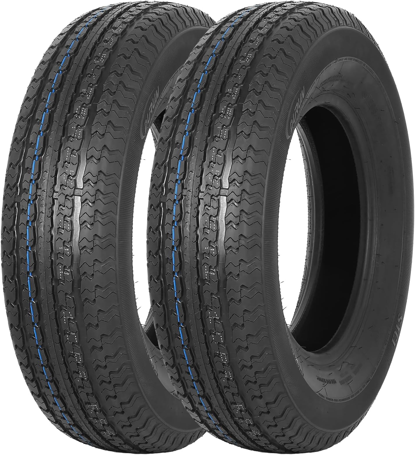 Set of 2 Durun ST205/75R15 Radial Trailer Tire, 205 75R15