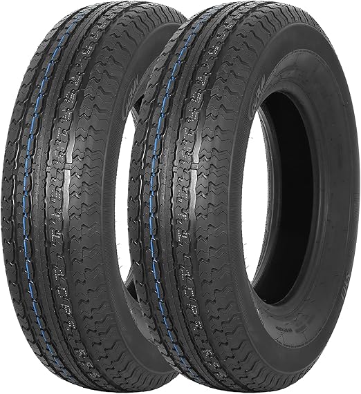 Set of 2 Durun ST205/75R15 Radial Trailer Tire, 205 75R15 ST 205/75R15, 10 Ply Load Range E, 111/106N