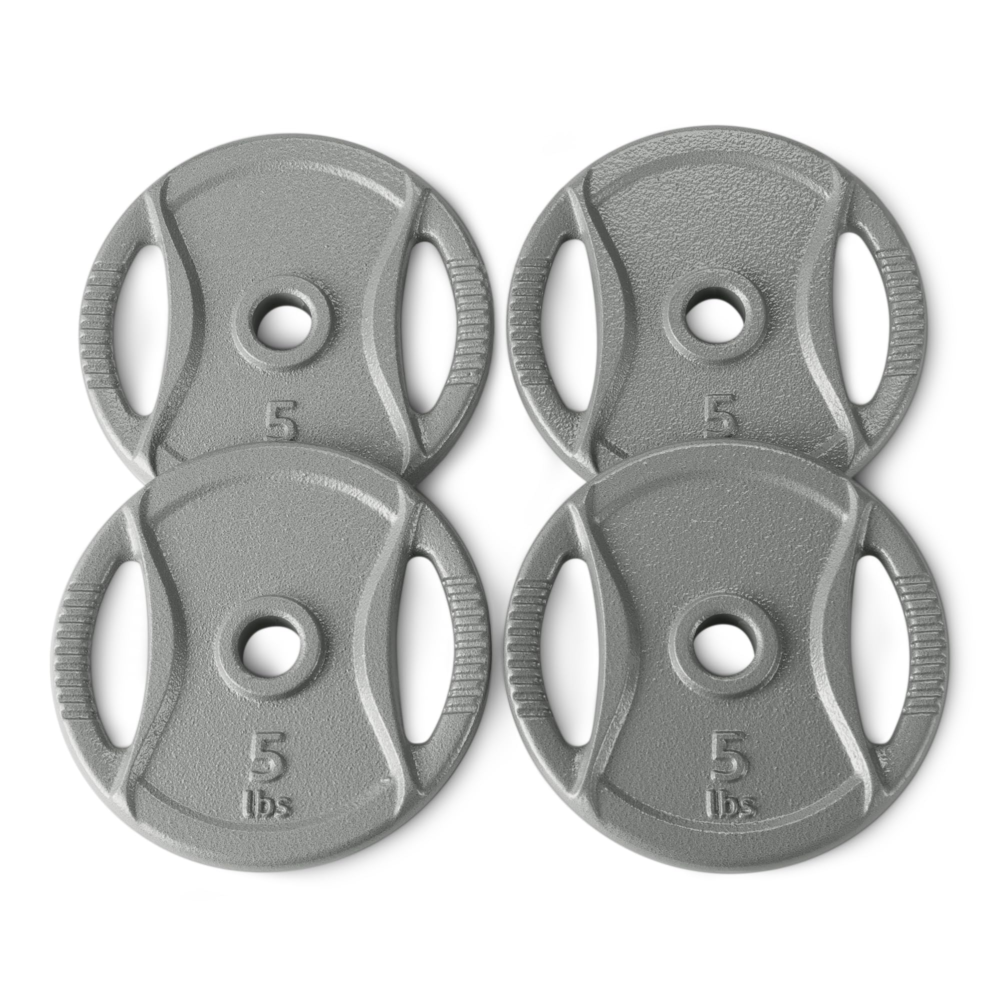 Amazon Basics 1-Inch Grip Weight Plates 5LB 4-Pack