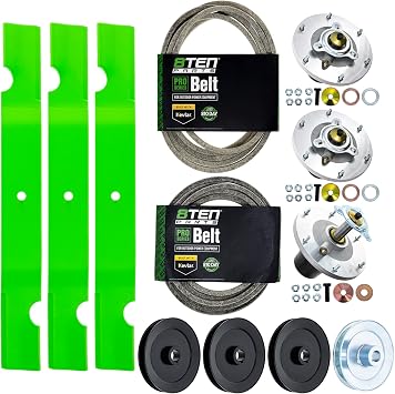 8TEN Blade Spindle Belt Kit for Grasshopper 335b 329b m161 Mid Mount 61-Inch 320245 623781 623739 382085 382111