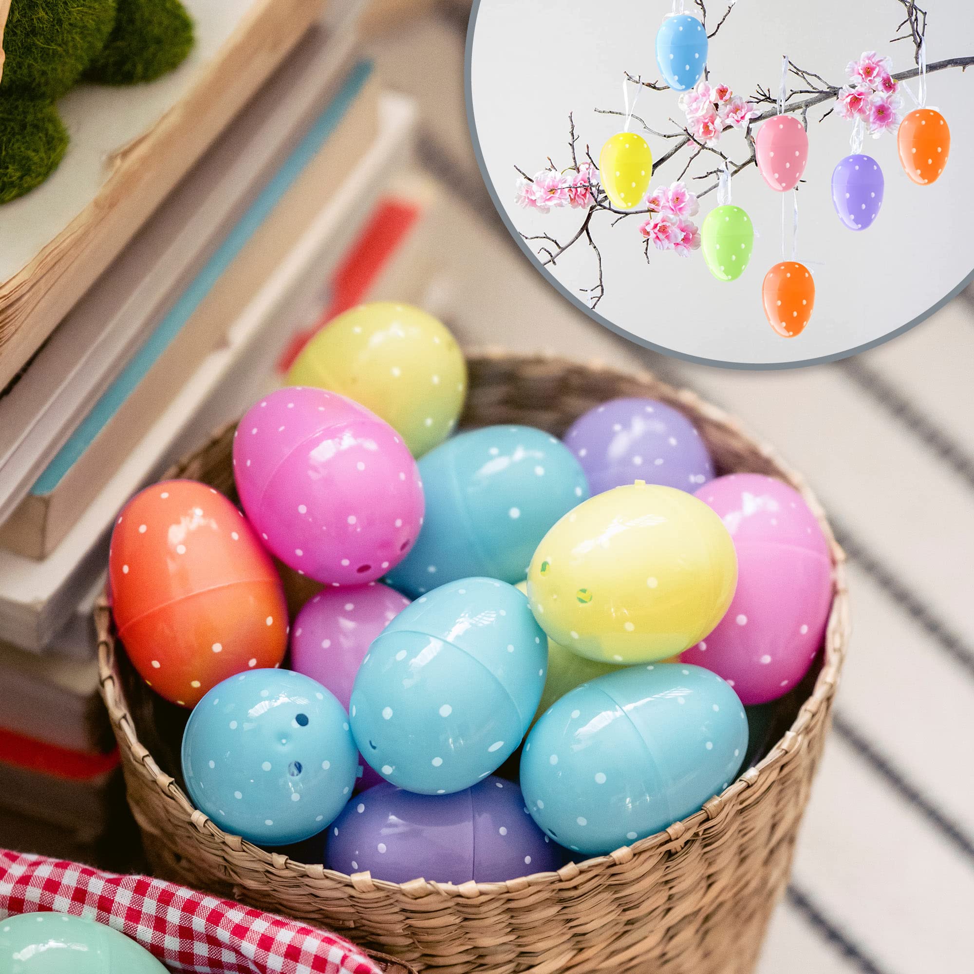 24 Uova Di Pasqua In Plastica Luminosa Da Riempire - 8,9 Cm, Colori Assortiti Per Caccia Al Tesoro - 4
