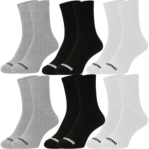 Kit 6 Pares Meia Masculino Cano Alto Longo Corrida Academia Algodão Premium Duomo