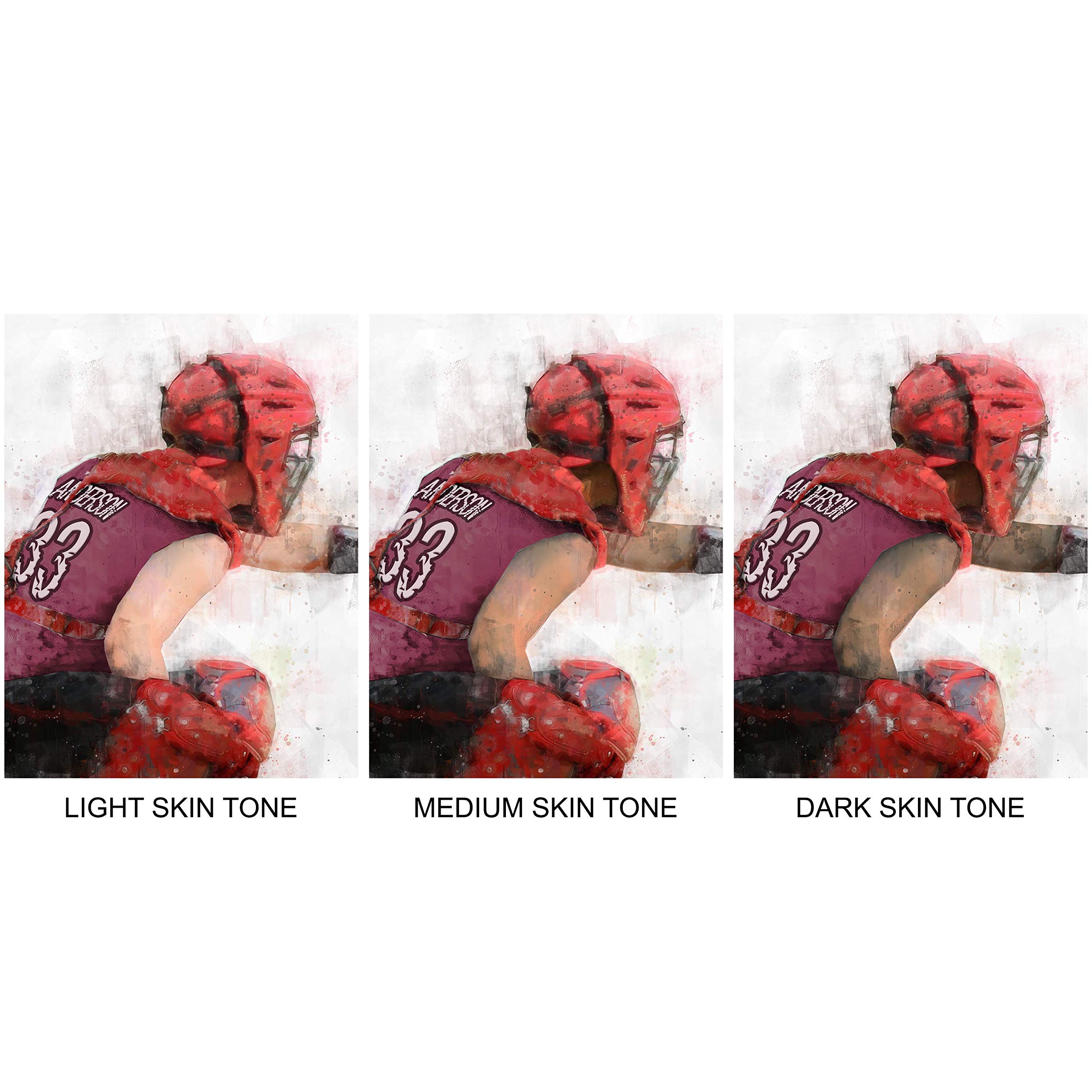 Personalized Softball Catcher Sports Action Print - Gift for The Softball Player (11