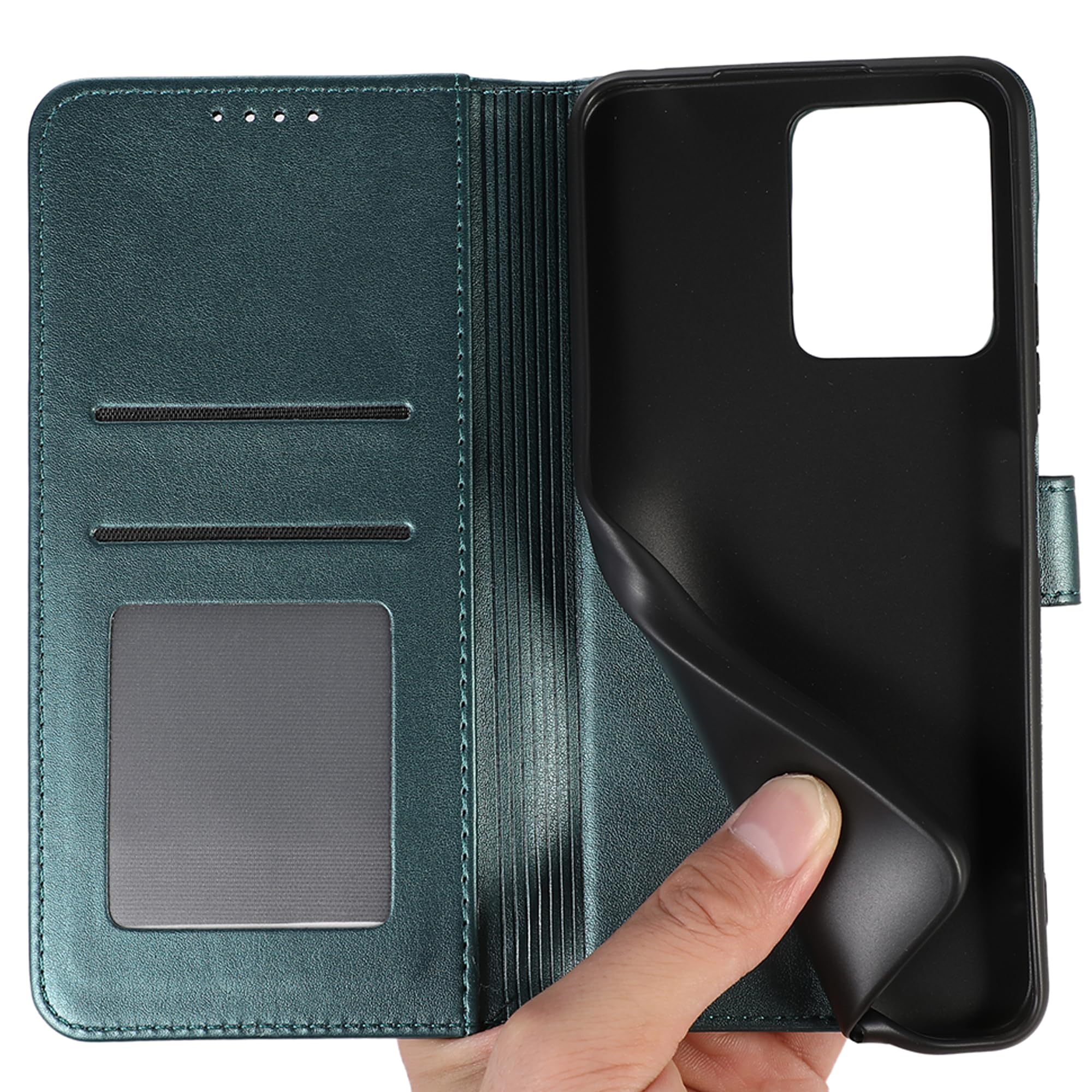 Custodia Xiaomi Poco X5 / Redmi Note 12 5G – Antiurdo Con Anello Metallico 360° E Sportello Scorrevole Fotocamera (Verde Scuro)