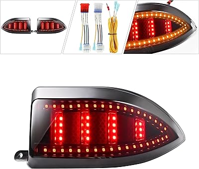 NOKINS Golf Cart LED Tail Lights for Club Car TempoPrecedent, Deluxe Brake Light,12 Volt Universal Replacement Accessories Gas & Electric Models