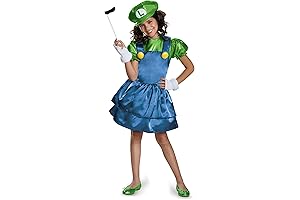 Luigi Costume Girls – Skirt Version, Size Large (10-12)
