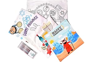 MapeloreCrafted Matzah Cover 16"x16" and Afikoman Bag Set 10"x10" (1L Plus 4S),...