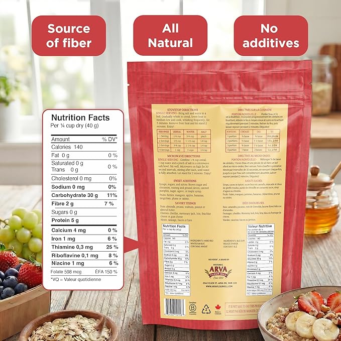 Red River Cereal - Cereal Caliente de Trigo Partido (908g / Pack de 5) miniatura 2