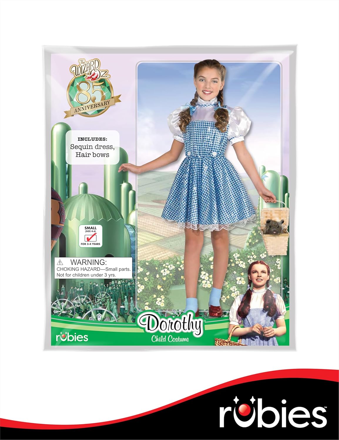 Rubies The Wizard of Oz: Dorothy Sequin Costume Dress for Kids