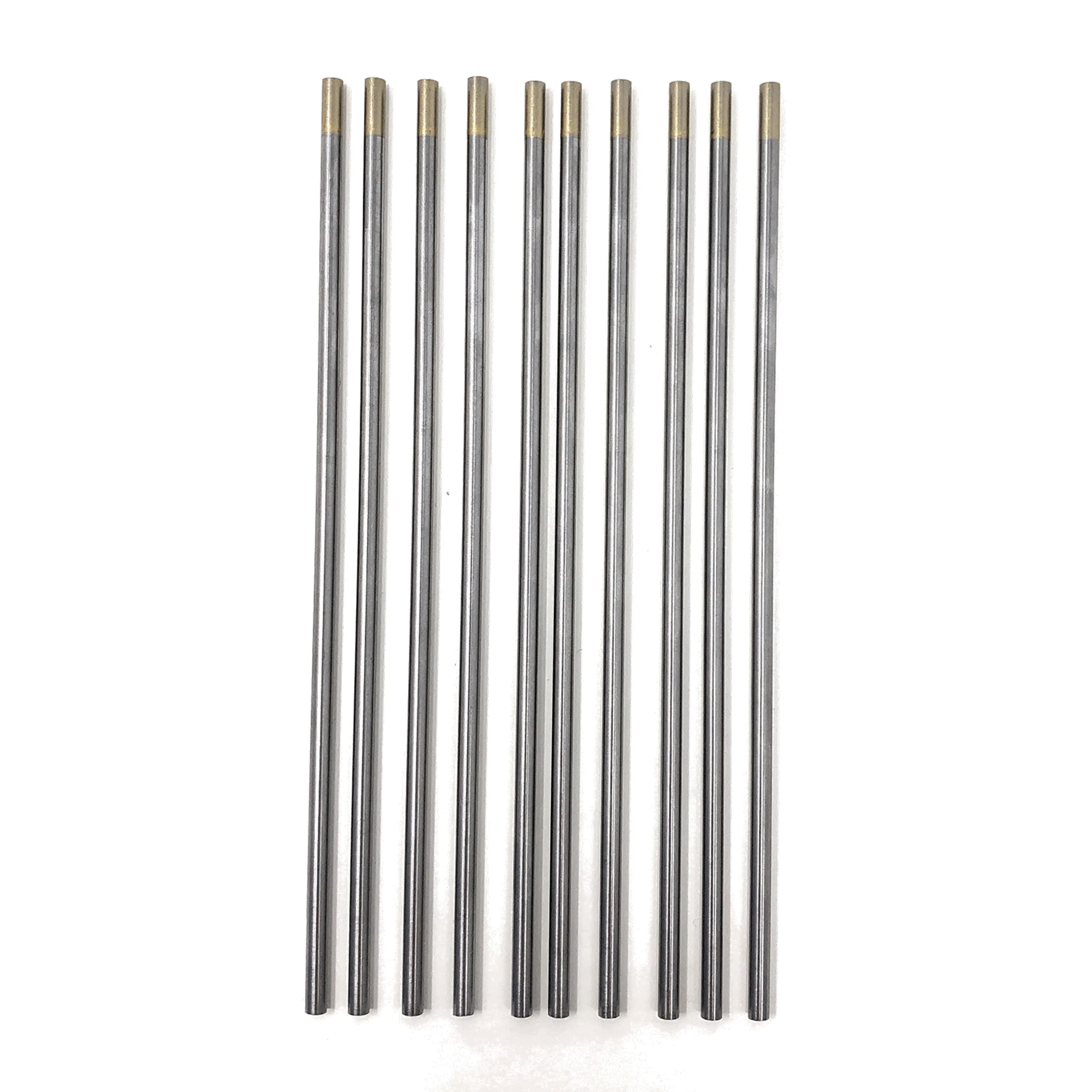 ELCAN Tungsteni saldatura TIG Lantano 1,5% Oro Dorato WL15 professionale, elettrodi per torcia TIG da 1,0 1,6 2,0 2,4 3,2 4,0 mm, 10 unità - Dimensioni: (101,6x175mm)