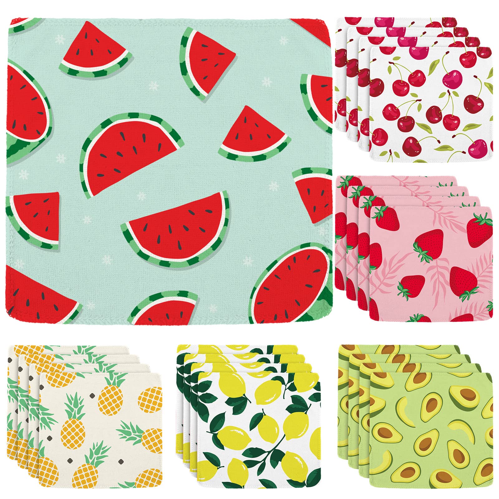 Photo 1 of Hosuly 24 Fruit Print Cloth Napkins