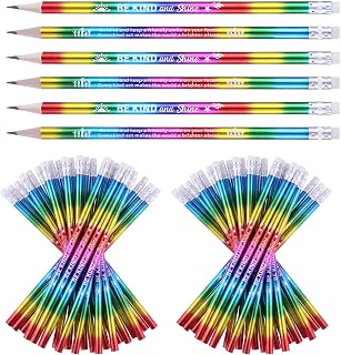 Spakon 100 Pcs Be Kind and Shine Pencils, Rainbow Kindness Pencils