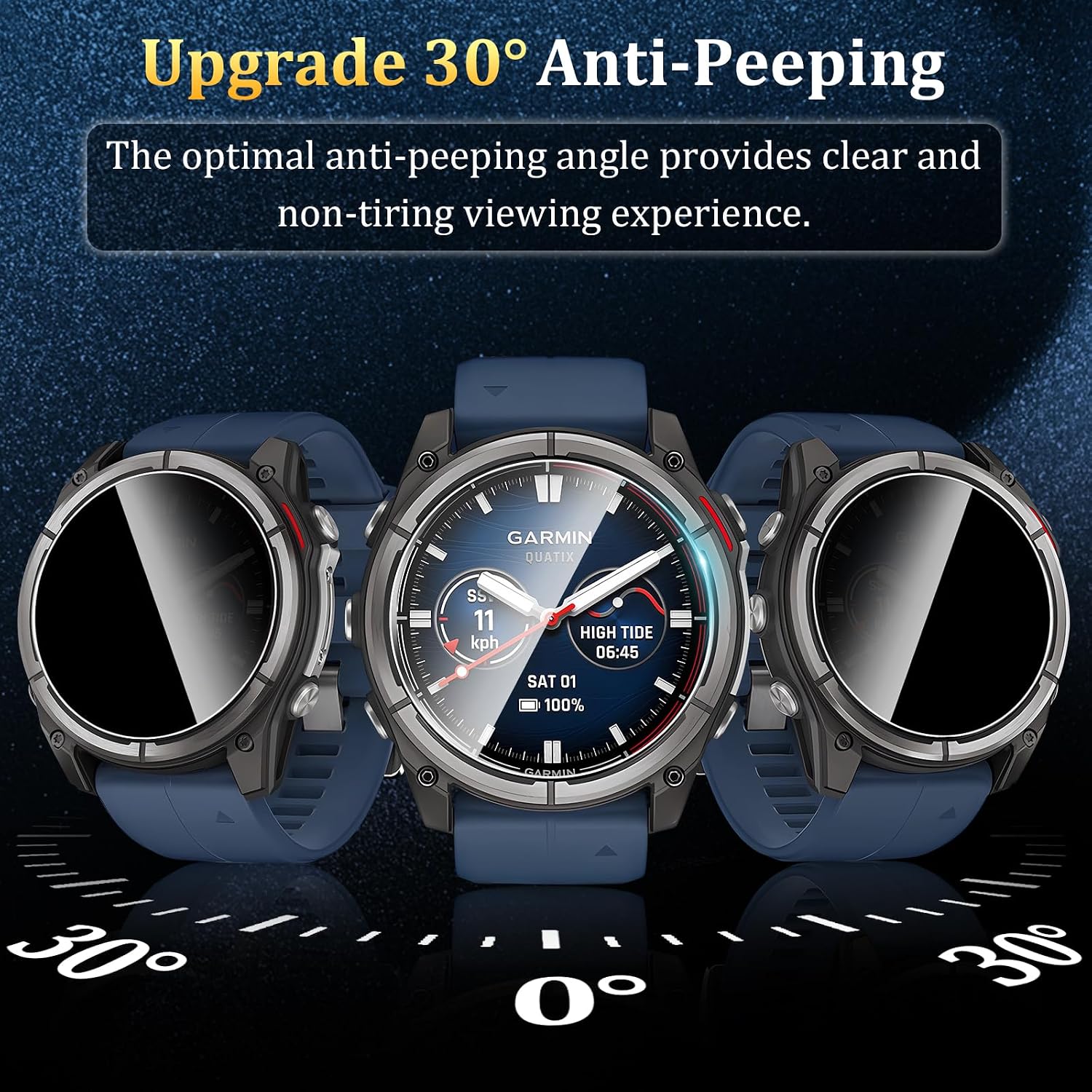 4 Pack Compatible for Garmin quatix 8 51mm Screen Protector, Privacy and High-Definition Combination, Anti-scratch & Sensitive Touch, Charger Port + Glass Protective Film for Garmin Quatix 8