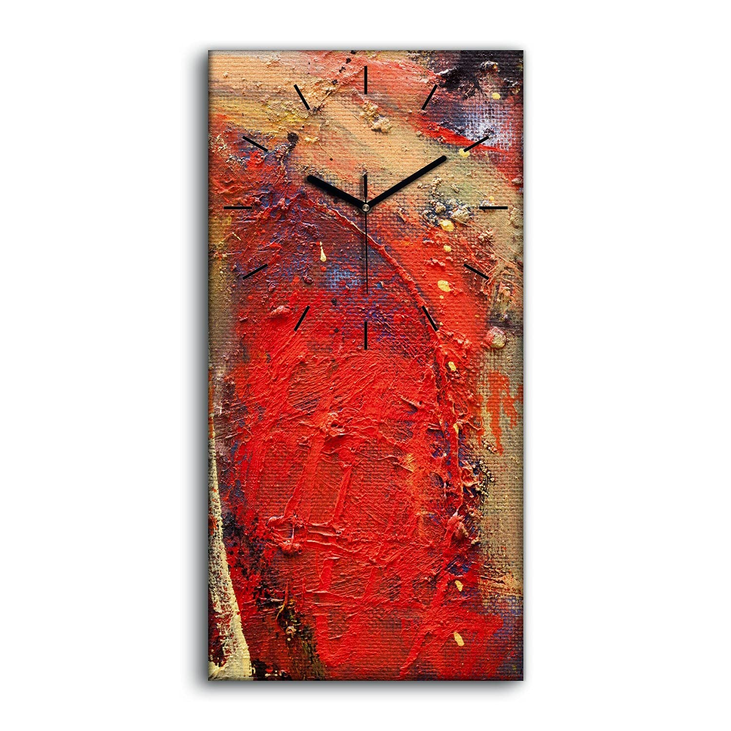 Horloge sur toile 30x60cm tableau moderne art mural de prestige