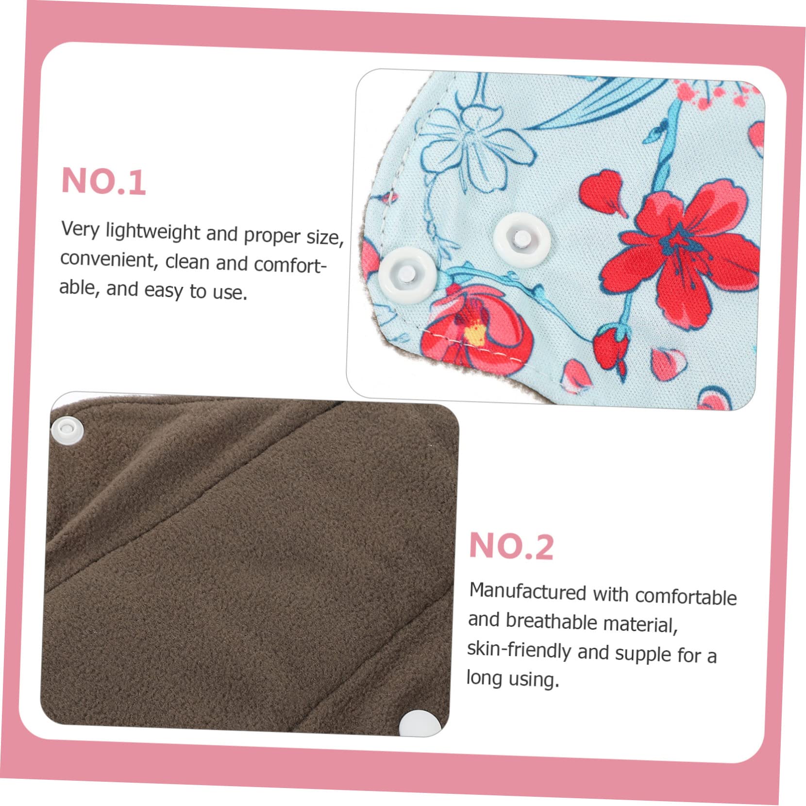 Healeved 3sätze Waschbare Menstruationsunterlagen Atmungsaktive Und Bequeme Damen Hygiene-pads Wiederverwendbare Slipeinlagen Für Reisen Alltag Und Outdoor-aktivitäten Hochabsorbierend