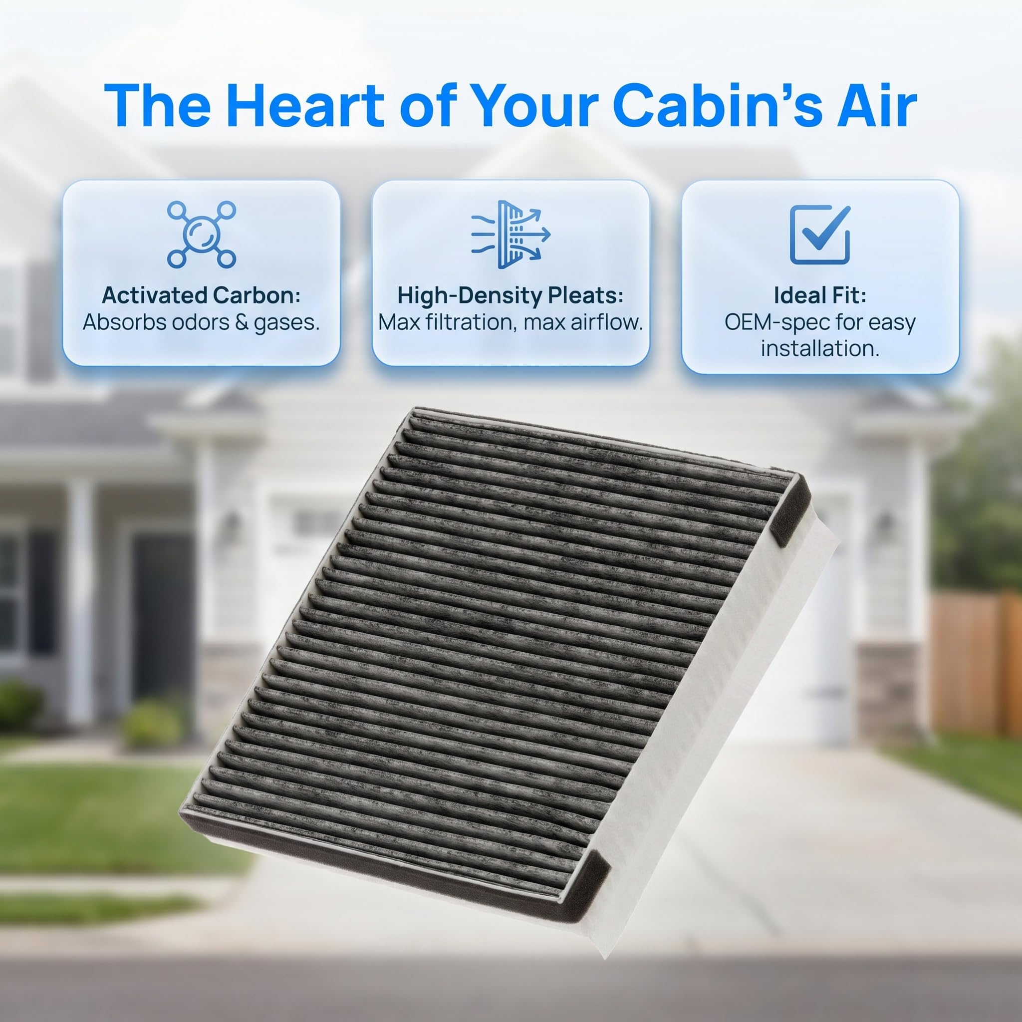Amazon.com: 3 Pack Activated carbon BW182 Cabin air filter for