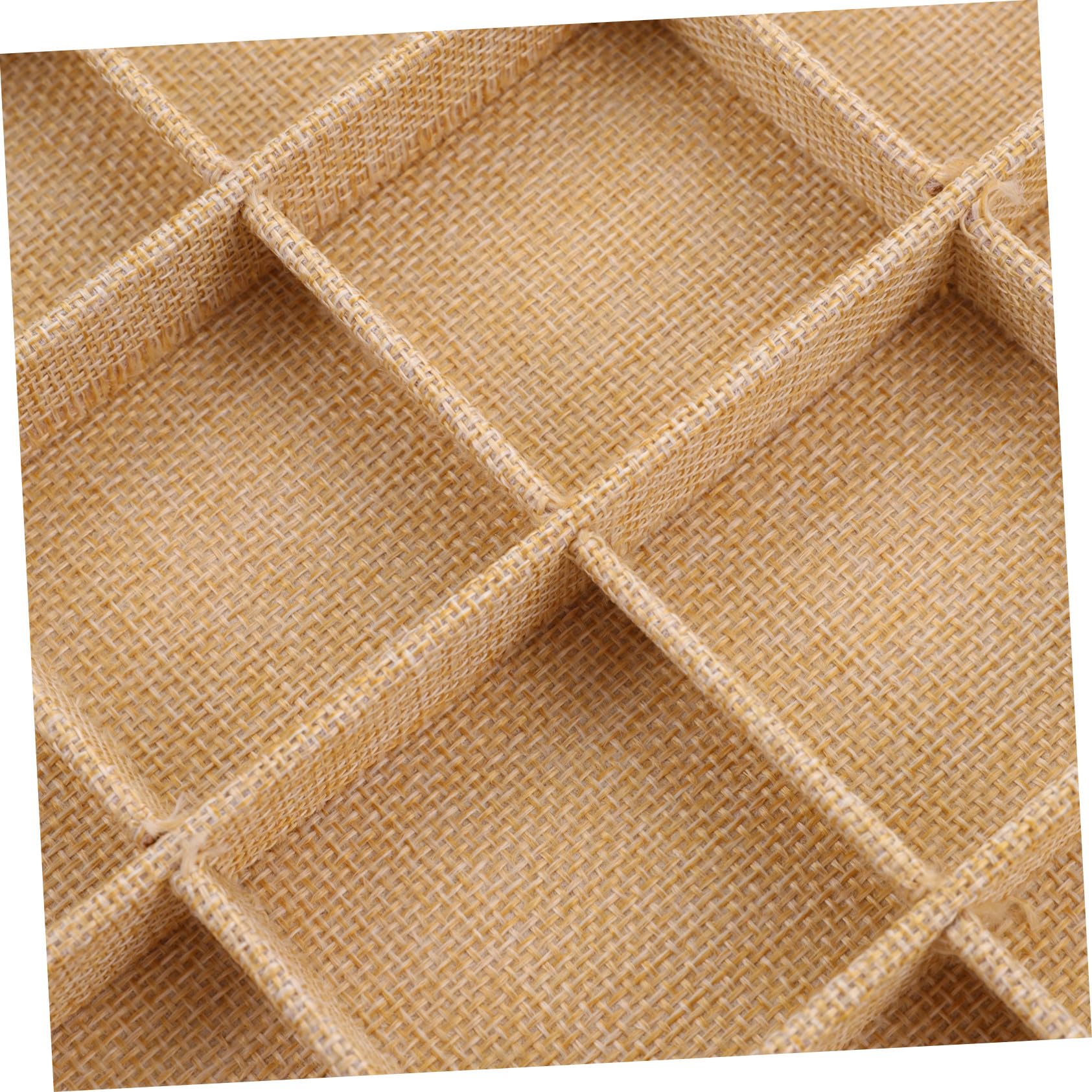 TOYANDONA 3 piezas Bandeja Organizadora de Joyas de Lino Apilable para Mujer Almacenamiento Práctico con Compartimentos para Anillos Pendientes Collares Caja Ligera y Portátil para Viaje y