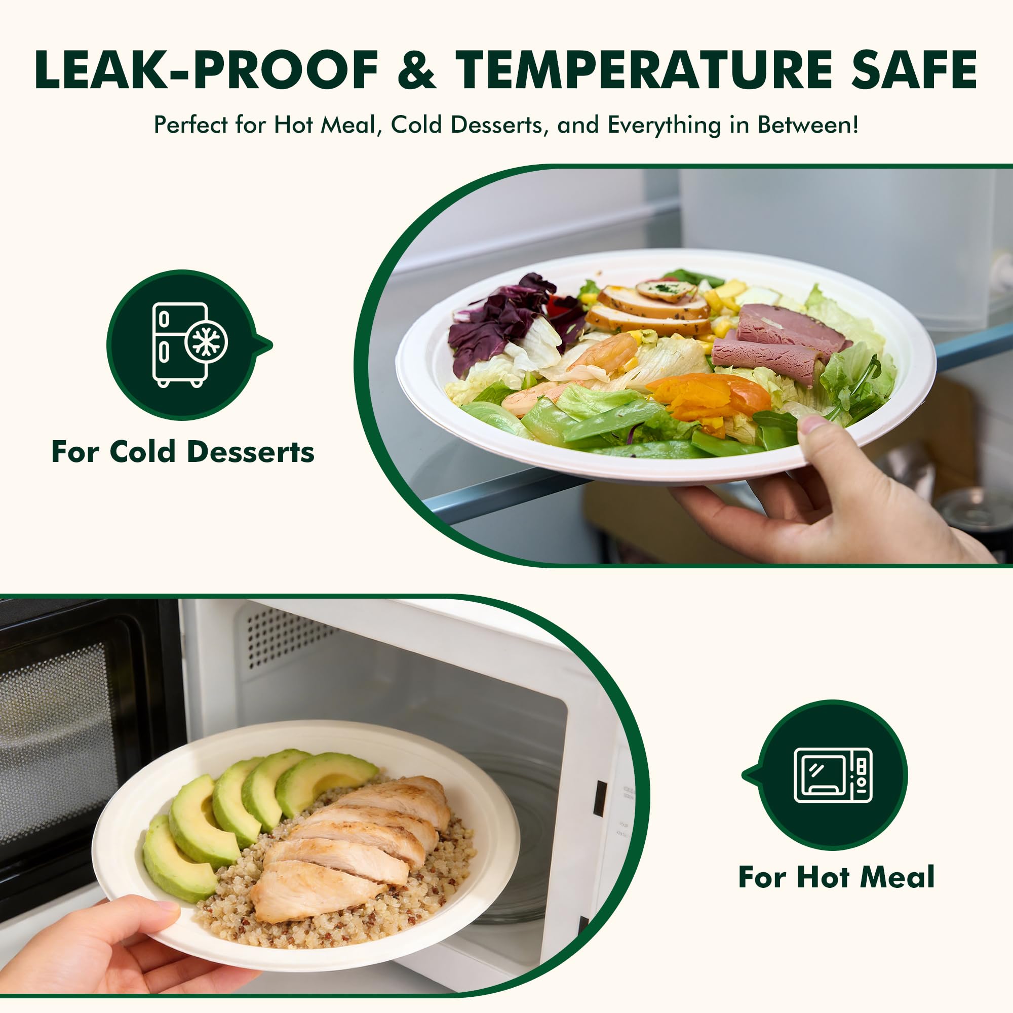 Compostable Paper Plates - 150 Pack (10 Inch) -4