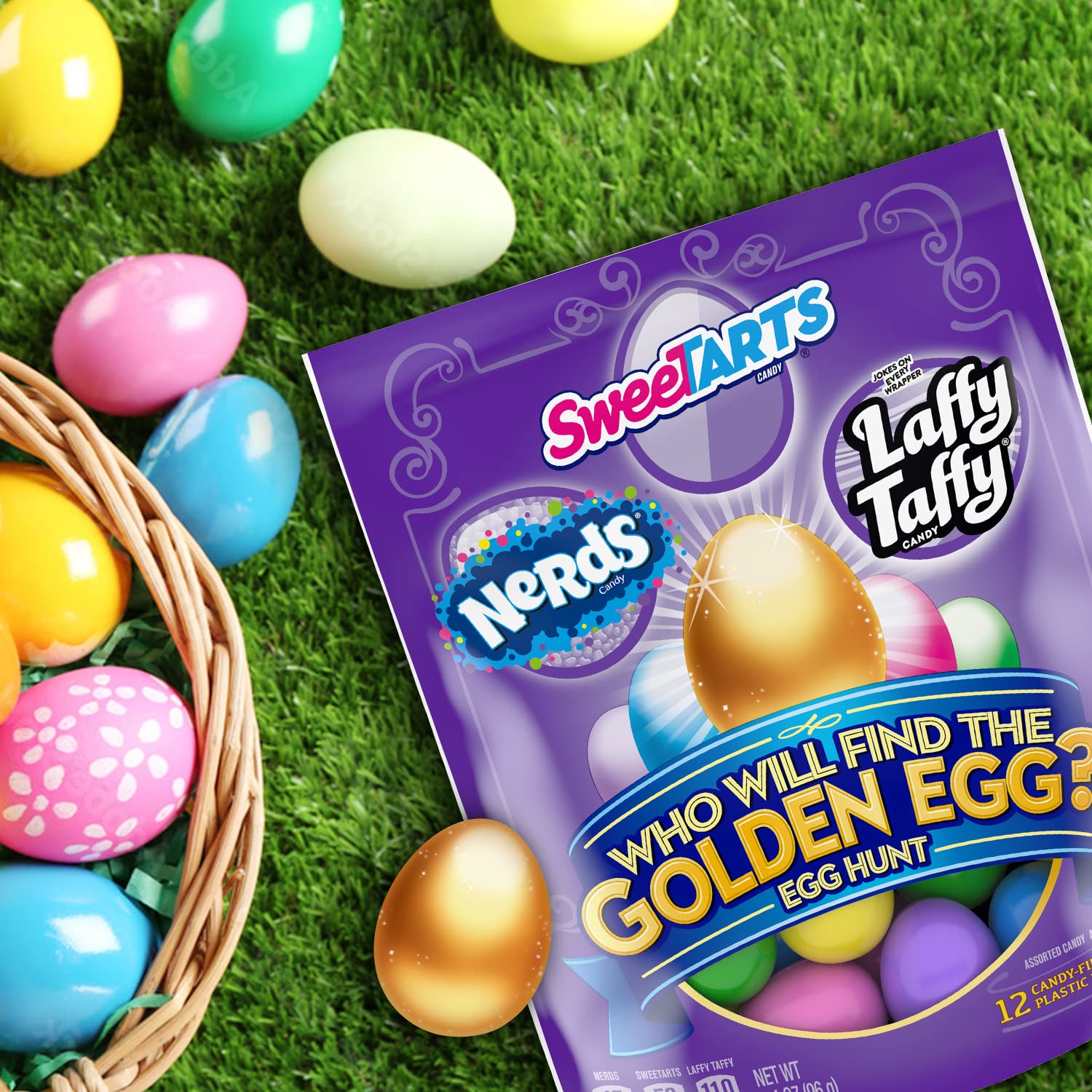 Amazon.com : Wonka Egg Hunt with a Golden Egg, 12 Count, 3.4 Ounce :  Chocolate Candy : Grocery & Gourmet Food