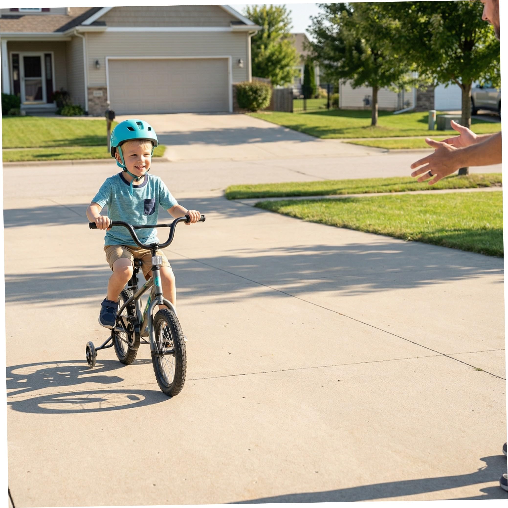 2 Pares Ruedas Auxiliares Negras para Bicicleta Infantil