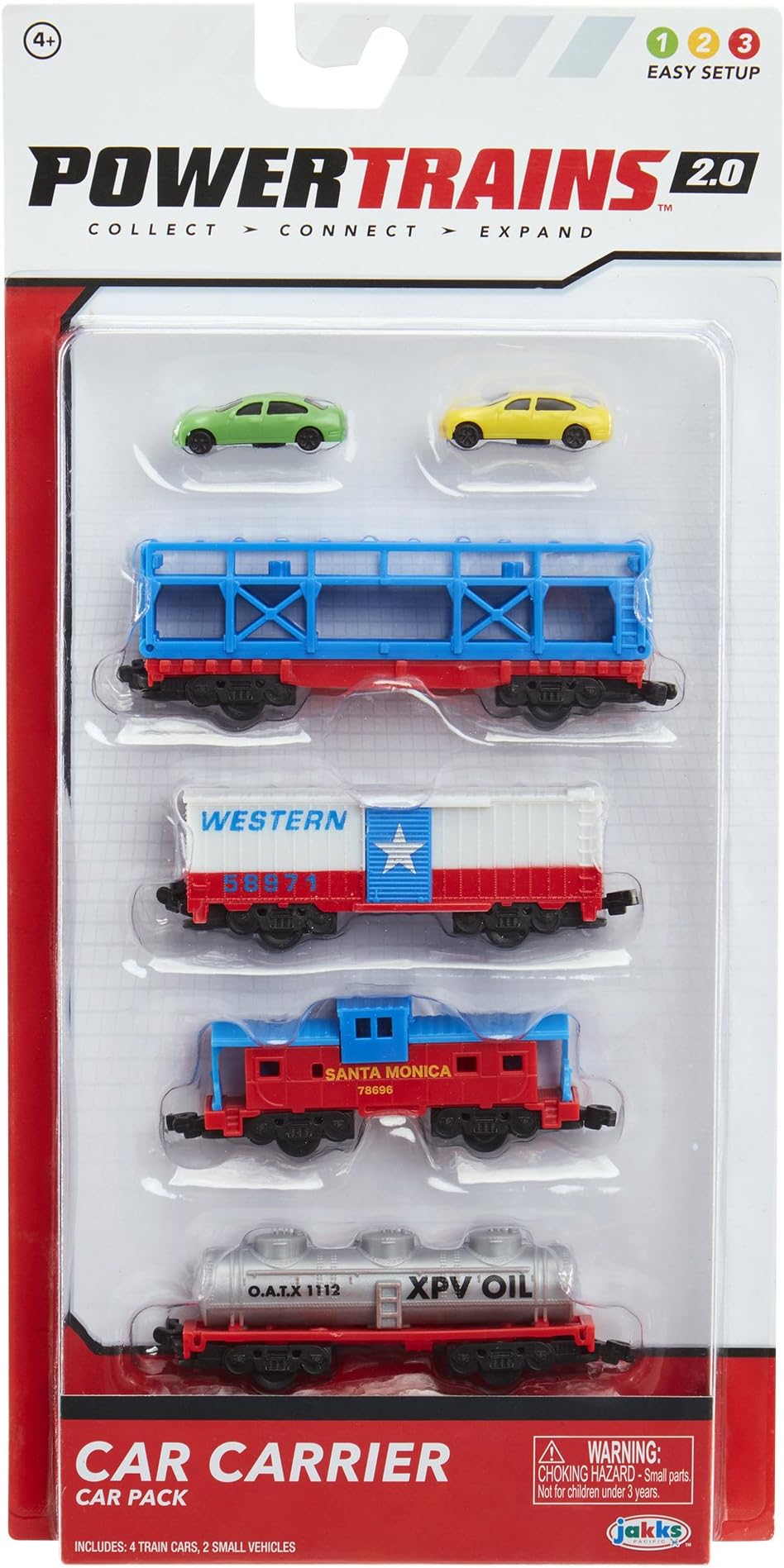 Power Trains 4-Car Pack: Car Carrier Train Car Pack