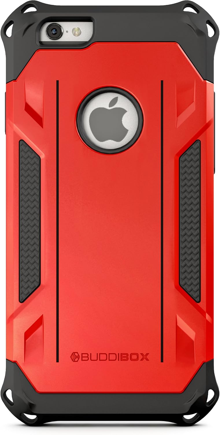 BUDDIBOX iPhone 6s Case, [Corner Series] – Heavy Duty Protection from Falls – Also Compatible with Apple iPhone 6 – [Red]