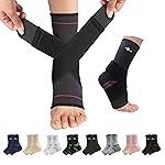 ABIRAM Ankle Brace for Women & Men, Ankle Compression Sleeve with Wrap, Foot Support Sleeve, Ankle Support for Sprained Ankle, Plantar Fasciitis Relief Socks, Achilles Tendonitis, Sports, L