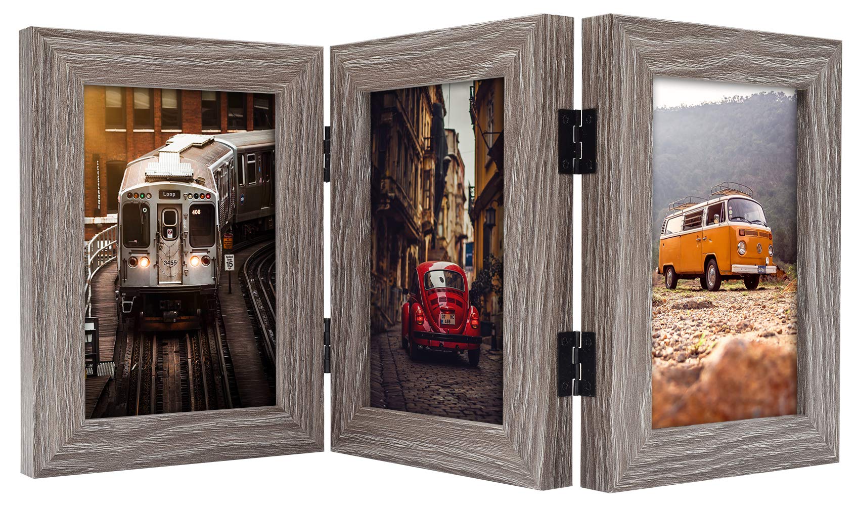 Buy Frametory, 4x6 Triple Picture Frames Hinged 3 Photos Frame Collage