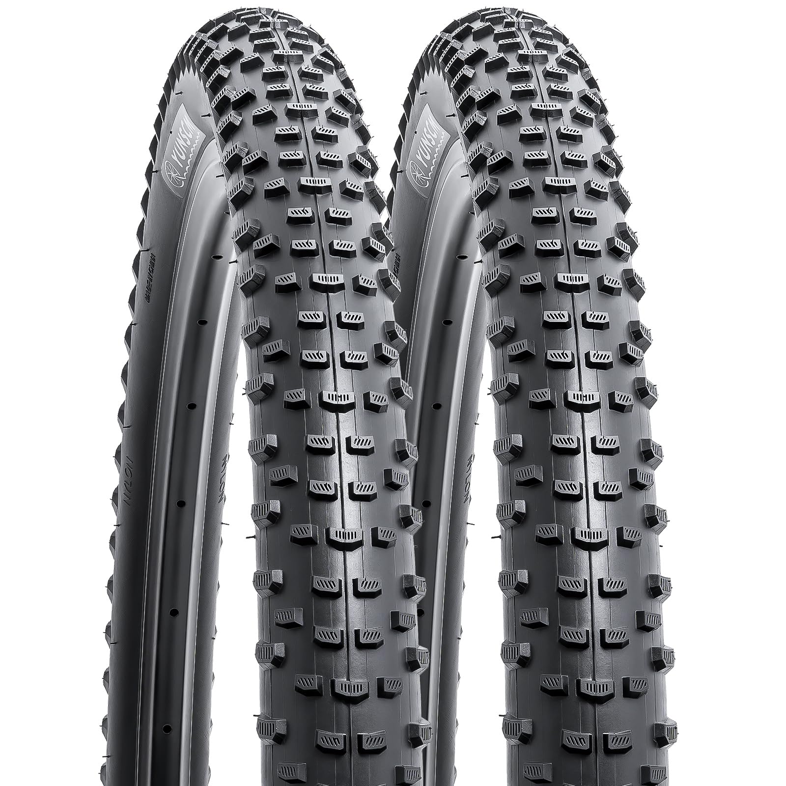 YunSCM 2PCS 29" Lightweight Bike Tyres 29X2.10 (ETRTO 52-622) 60TPI Nylon Puncture-Resistant Tyres, Compatible with 29x2.0 29x2.1 29x2.125 Mountain Bike Tires (Y-1161)