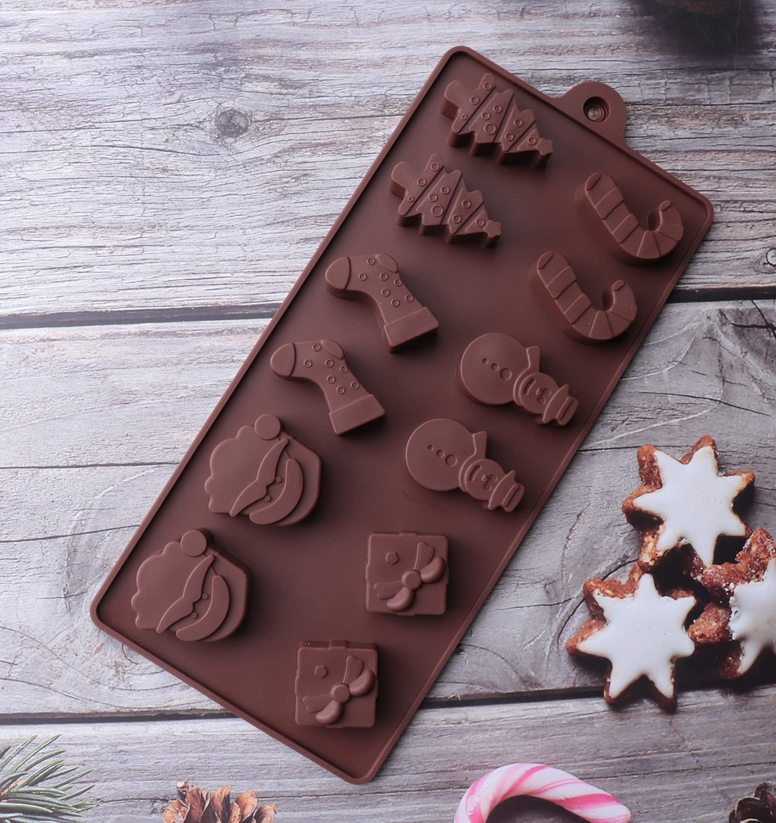 Lot De 2 Oules De Cuisson En Silicone De Noël, En Fore De Aison En Pain D'épices, Outils De