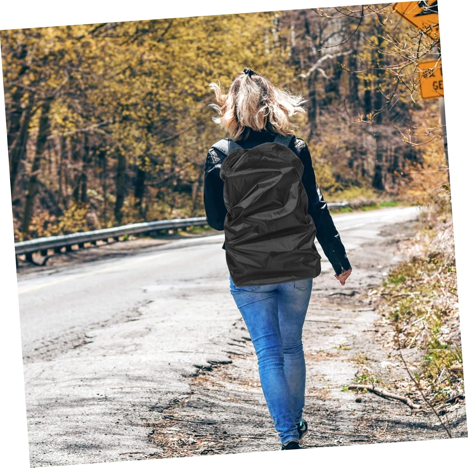 YARNOW Backpack Cover Frost for Hiking and Outdoor Activities Reusable for Backpacks Lightweight and Reflective Design