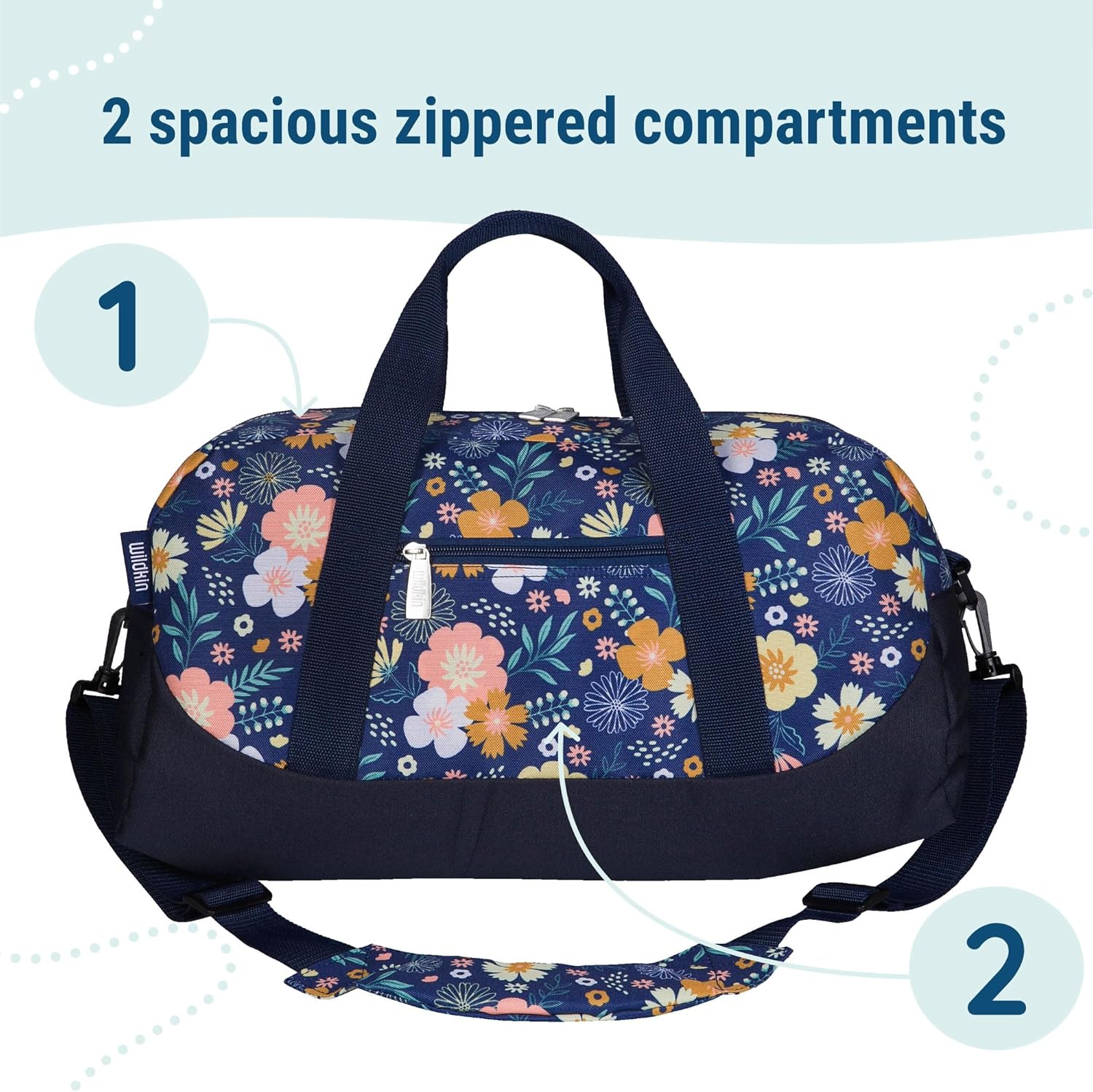Wildkin Kids Overnighter Duffel Bags for Boys & Girls, Perfect for Early Elementary Sleepovers Duffel Bag for Kids, Carry-On Size & Ideal for School Practice or Overnight Travel Bag