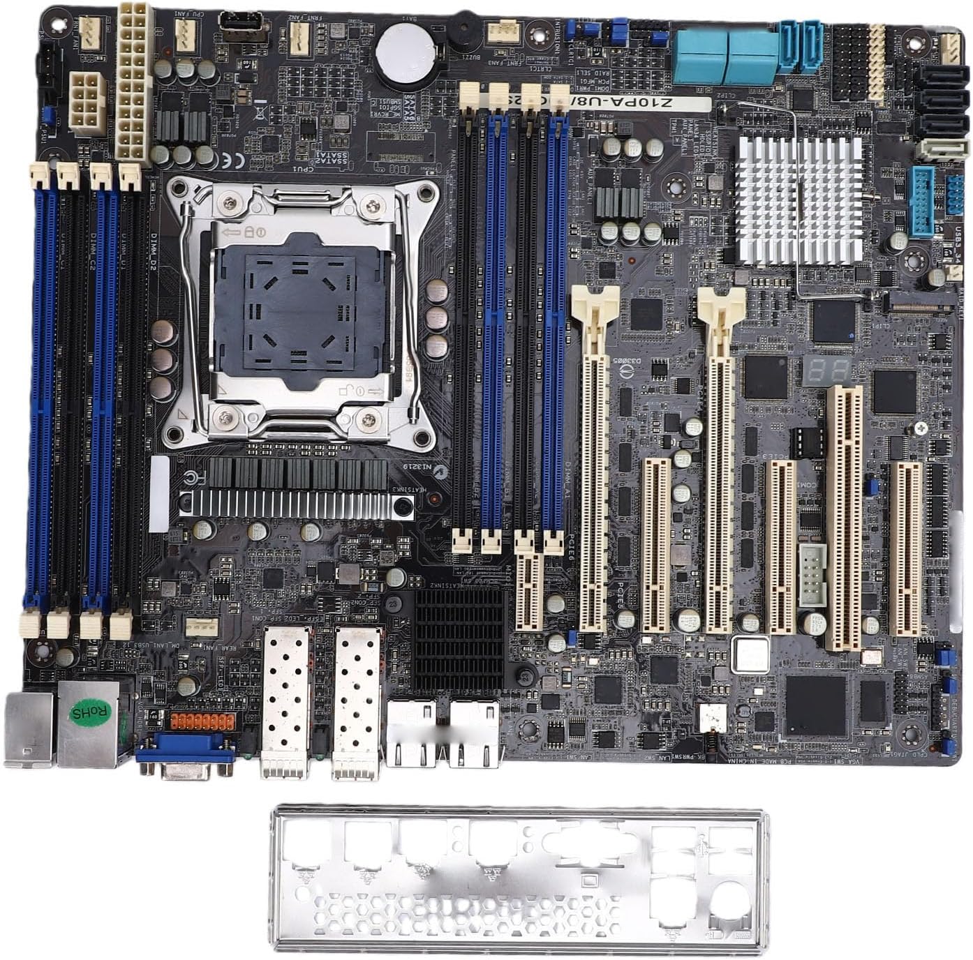 Server Motherboard, Fit for LGA2011 3 Socket Single CPU Support E5 1600 2600 v3 v4 Series, with 8 DDR4 DIMM Slots and 7 PCIe 3.0 x16 Slots