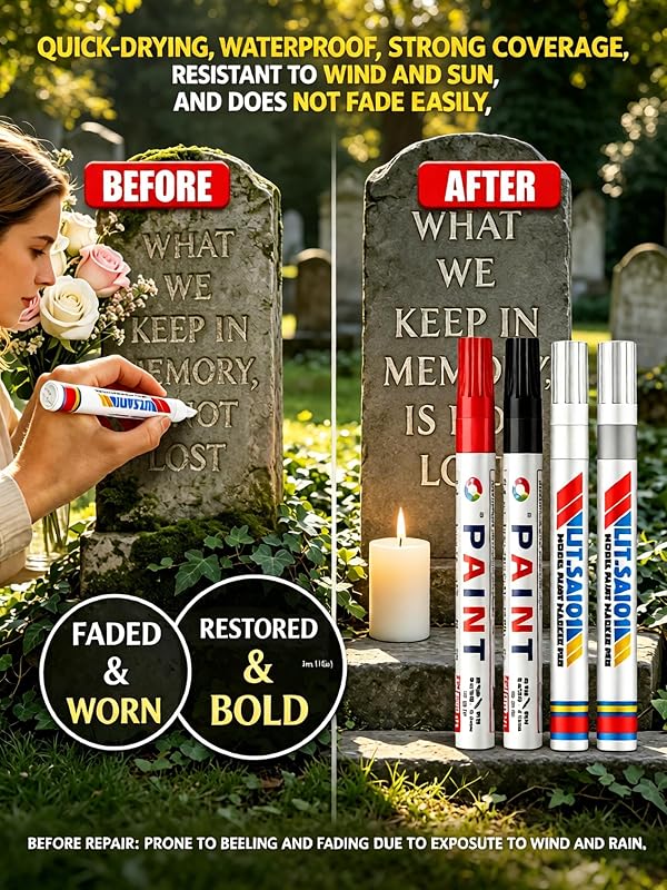 ChayWillow Stone Tablet Paint Pen – Purpose built for memorial restoration