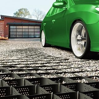 geo Grid 2 Inch Geo Grid, 3ft/ 6ft/ 10ft/ 13ft/ 20ft/ 23ft/ 26ft/ 30ft/ 33ft Geogrid Driveway, Ground Grid for Landscaping/Parking/Driveway - Flexible Foldable Gravel Paver (Color : W X L, Size : 2