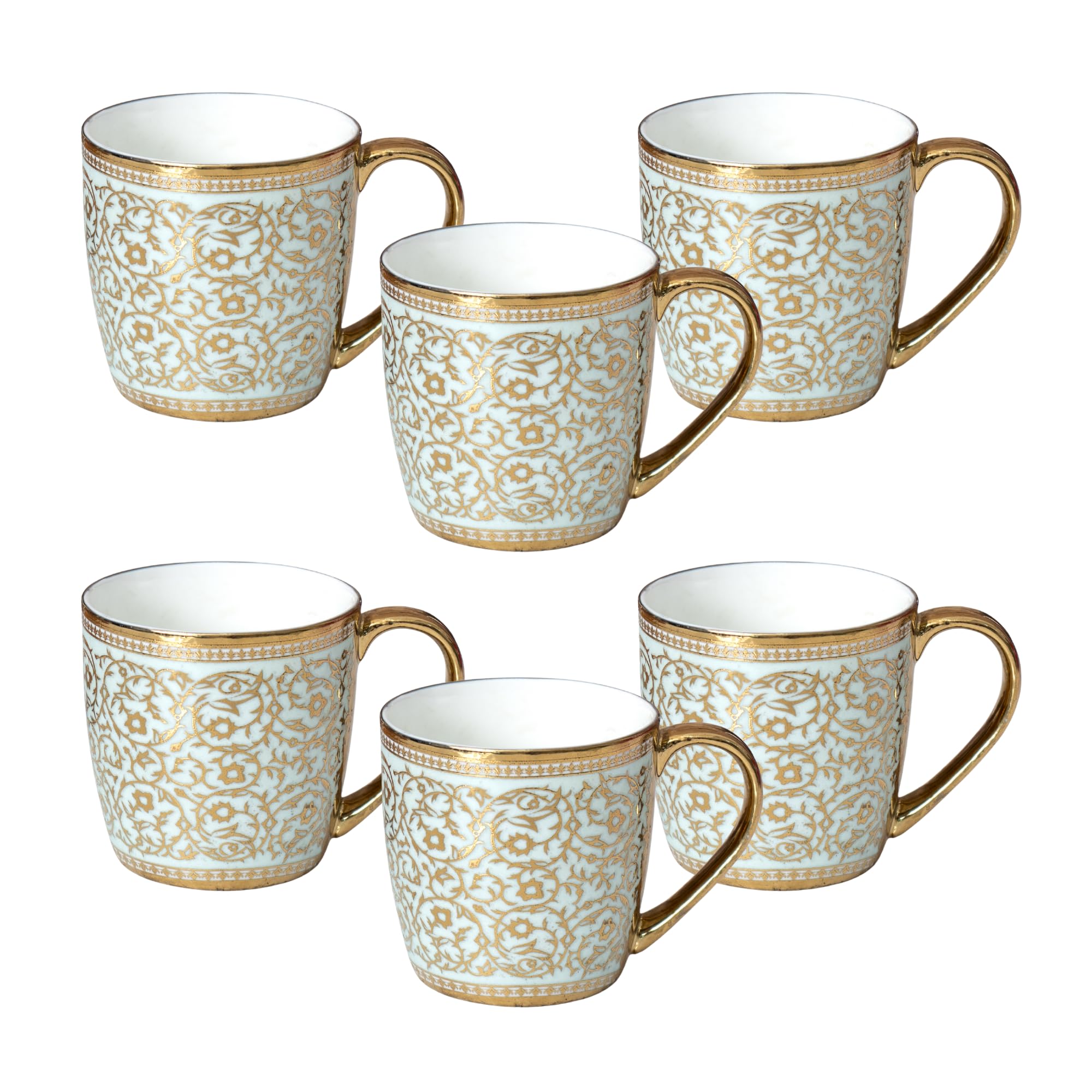 Amazon.com | Clay Craft Fine Ceramic Alton Golden Printed Premium
