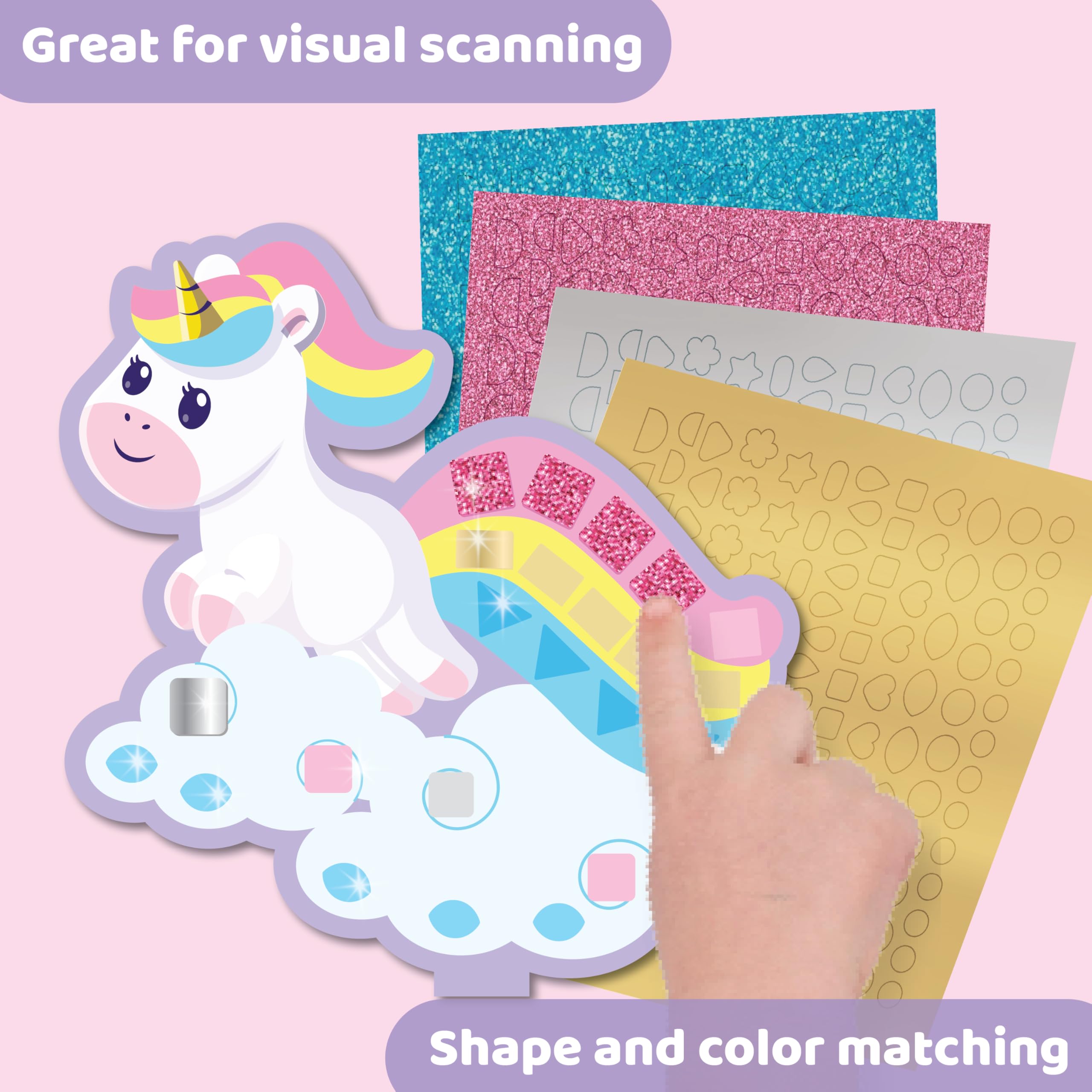 jackinthebox Art and Craft Activity Kit, Sparkly Sticker Fun Fairyland - Image 3