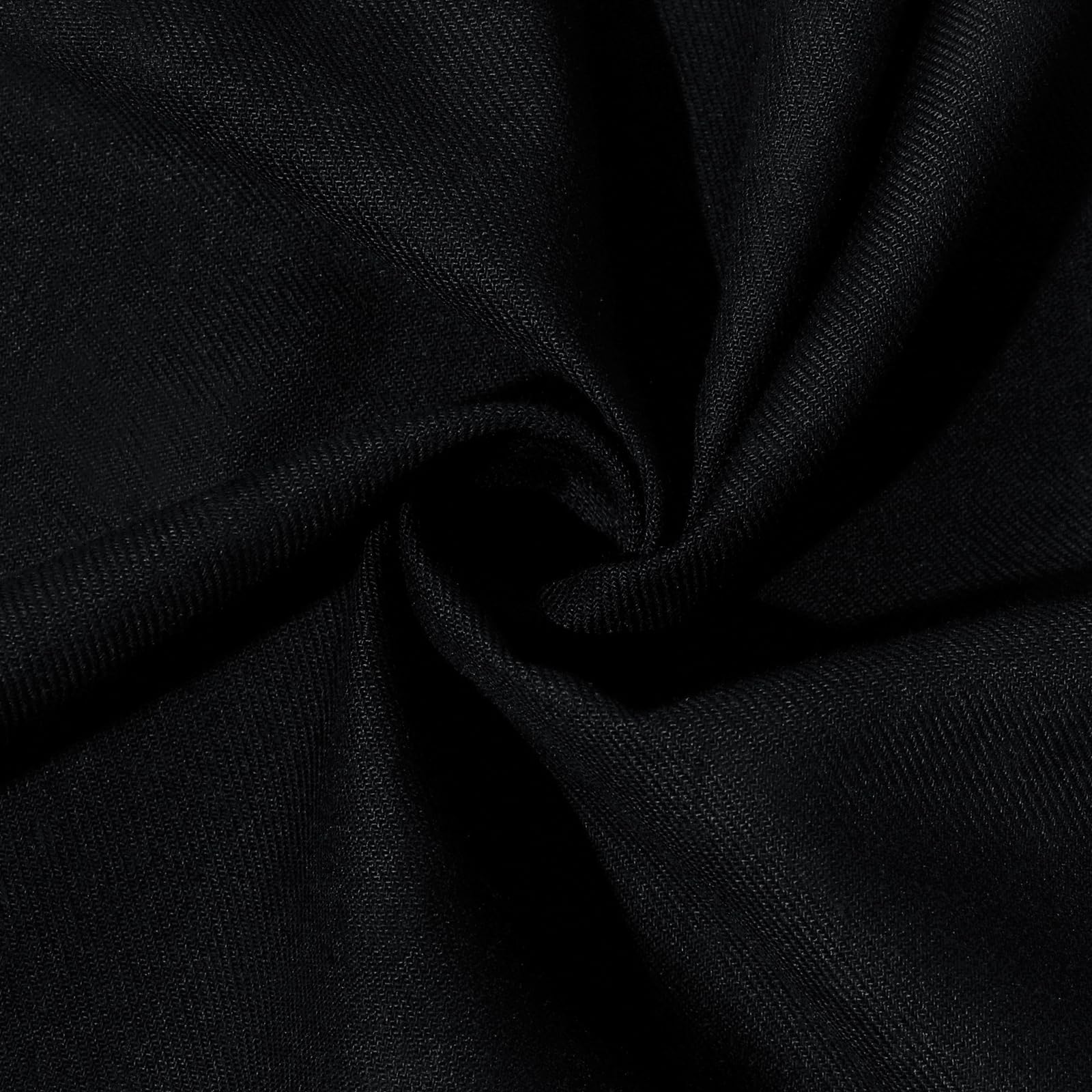 HOULIFE Mouchoirs noirs en coton doux pour homme - Mouchoirs pour funérailles - 43 x 43 cm