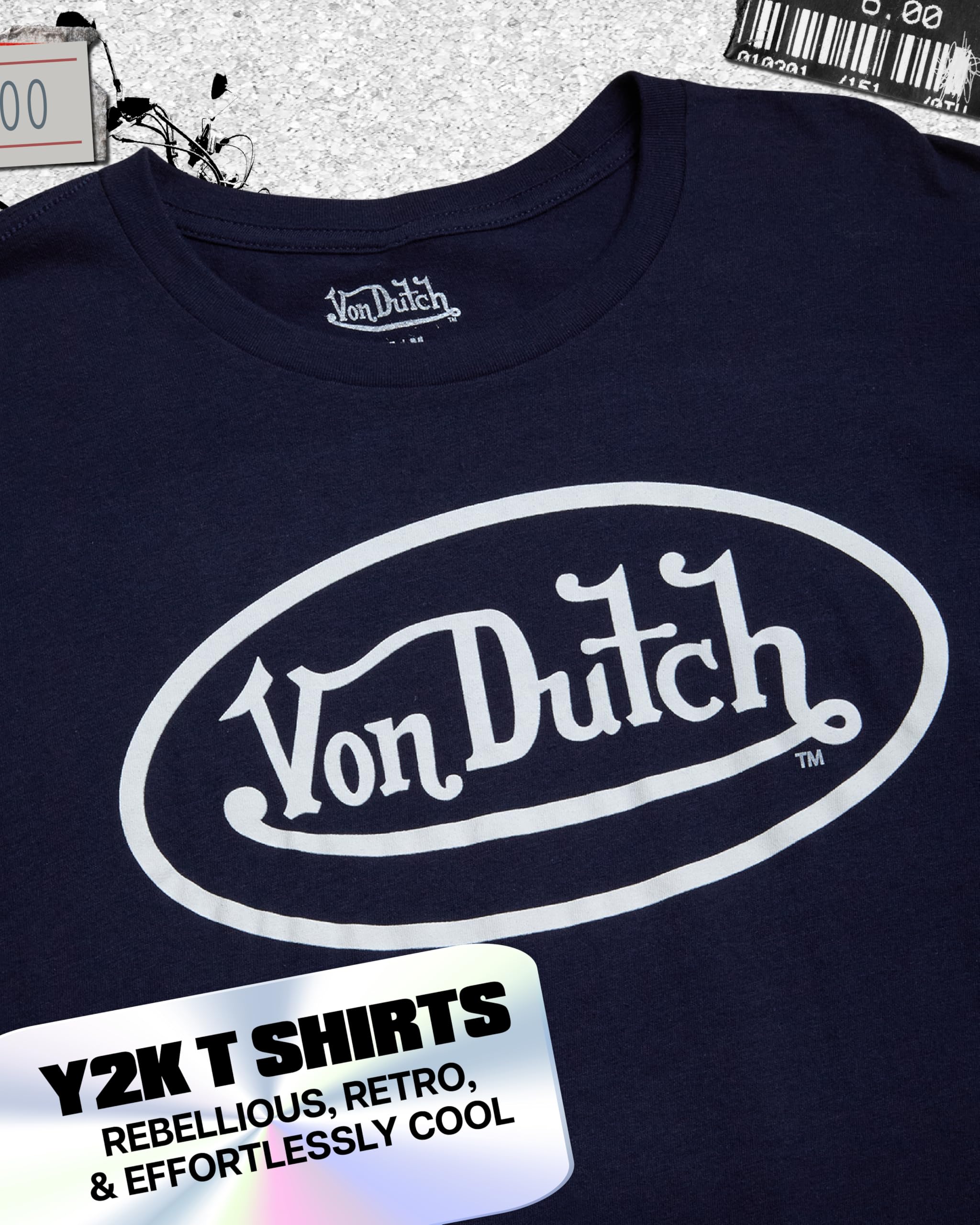 Von Dutch T-shirt con grafica vintage per uomo e donna, unisex, abbigliamento Y2K, camicie classiche retrò streetwear (taglie: S-XL)