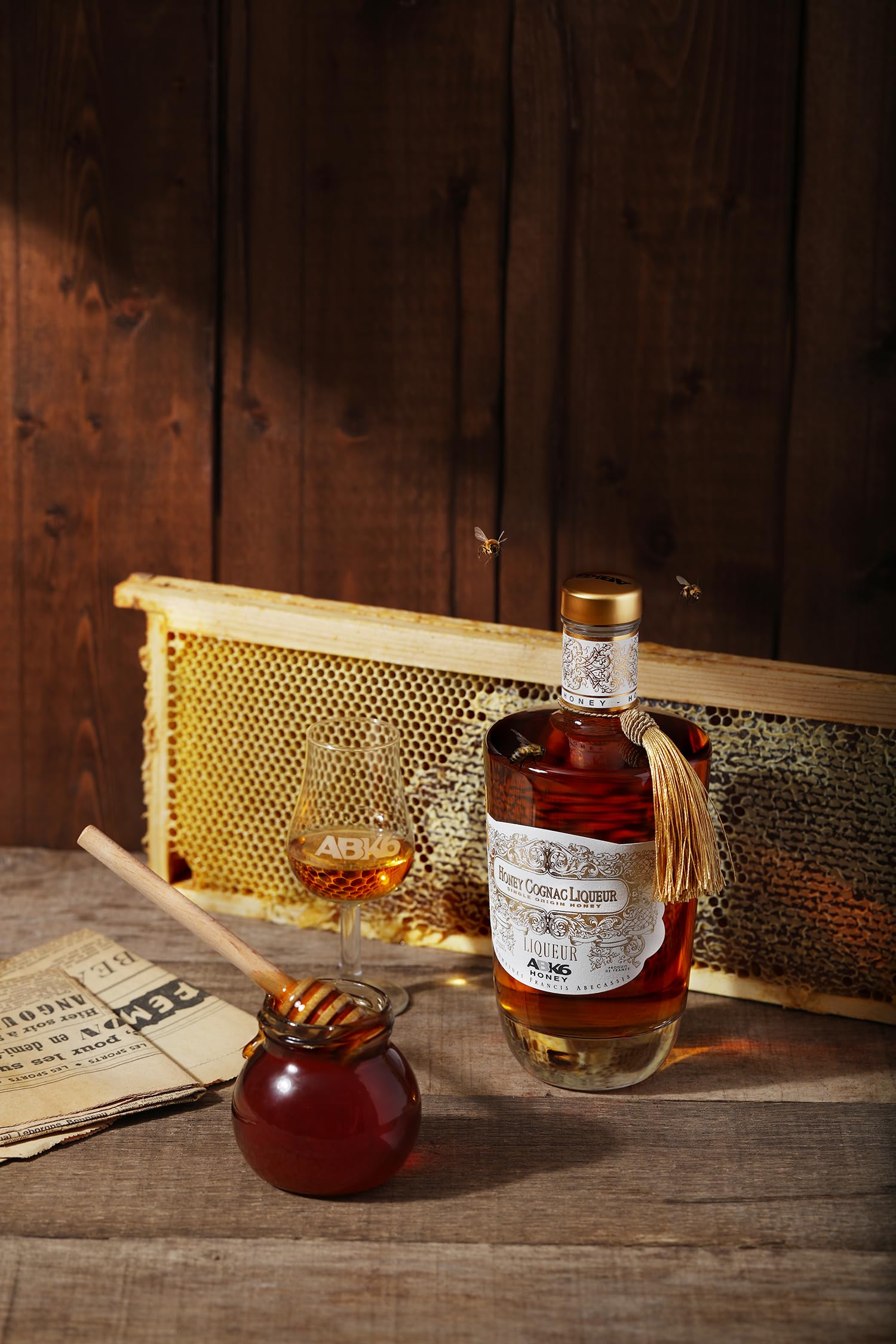 ABK6 Honey Cognac Liqueur, liqueur au miel et au Cognac 70cl Coffret
