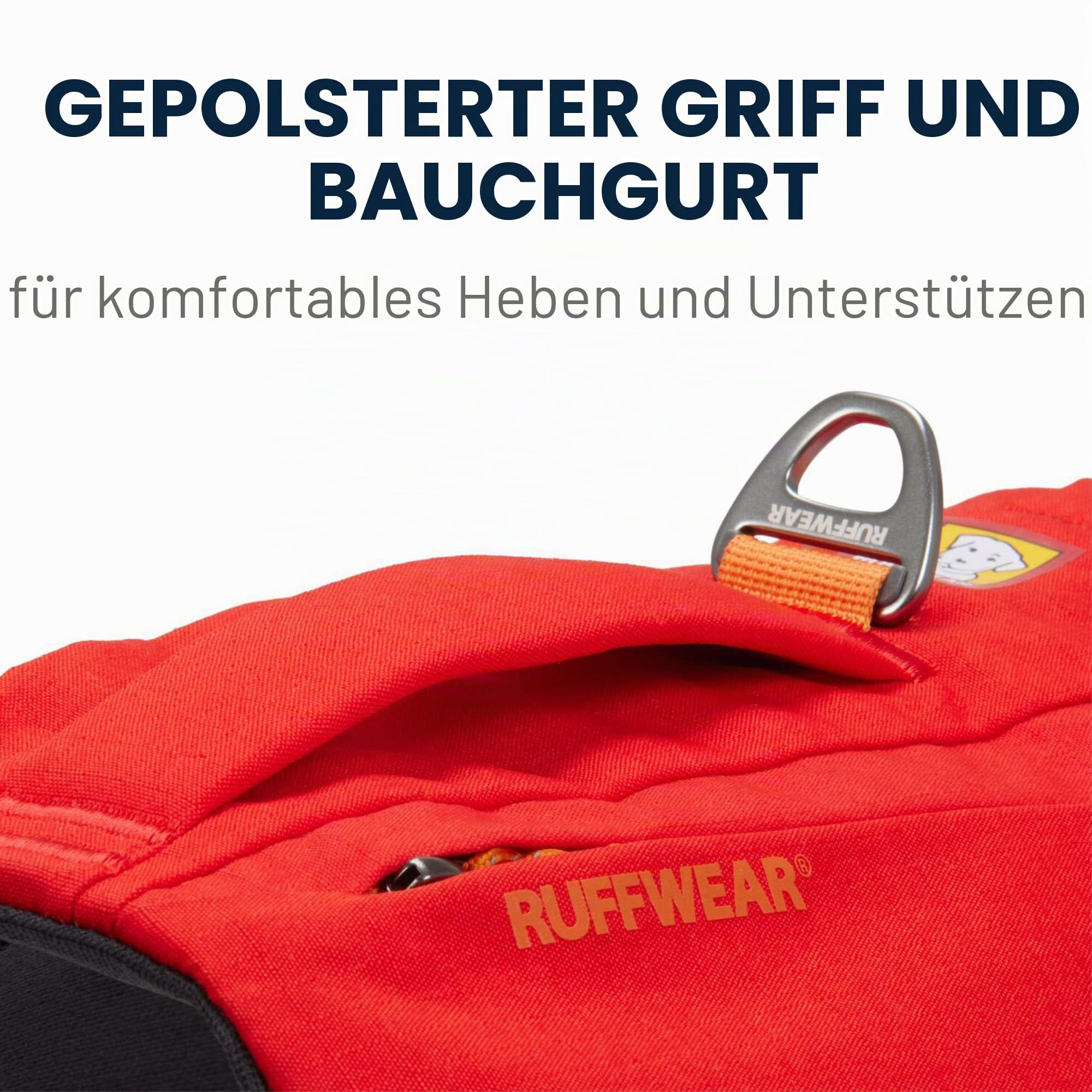 RUFFWEAR Hundegeschirr mit Taschen, Switchbak, Ganztägiger Komfort mit Eingebauten Taschen Für Kurze Tagesausflüge und Alltägliche Aktivitäten, Große bis Sehr Große Hunderassen, Granite Grey