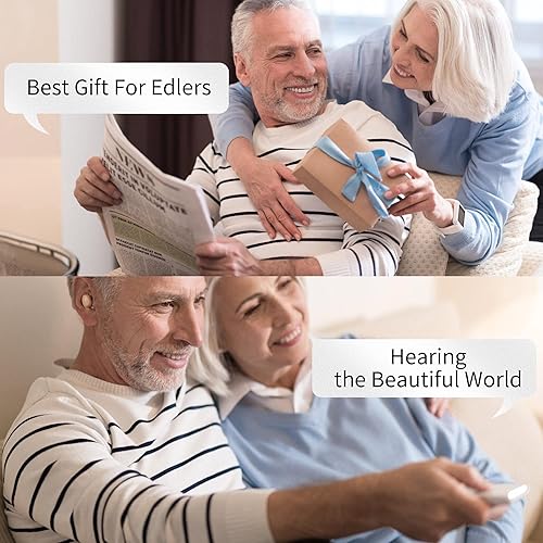 Miniatura 5 de Audífonos recargables para personas mayores y adultos con cancelación de ruido, amplificador auditivo con audición en el oído sin chirridos, estuche