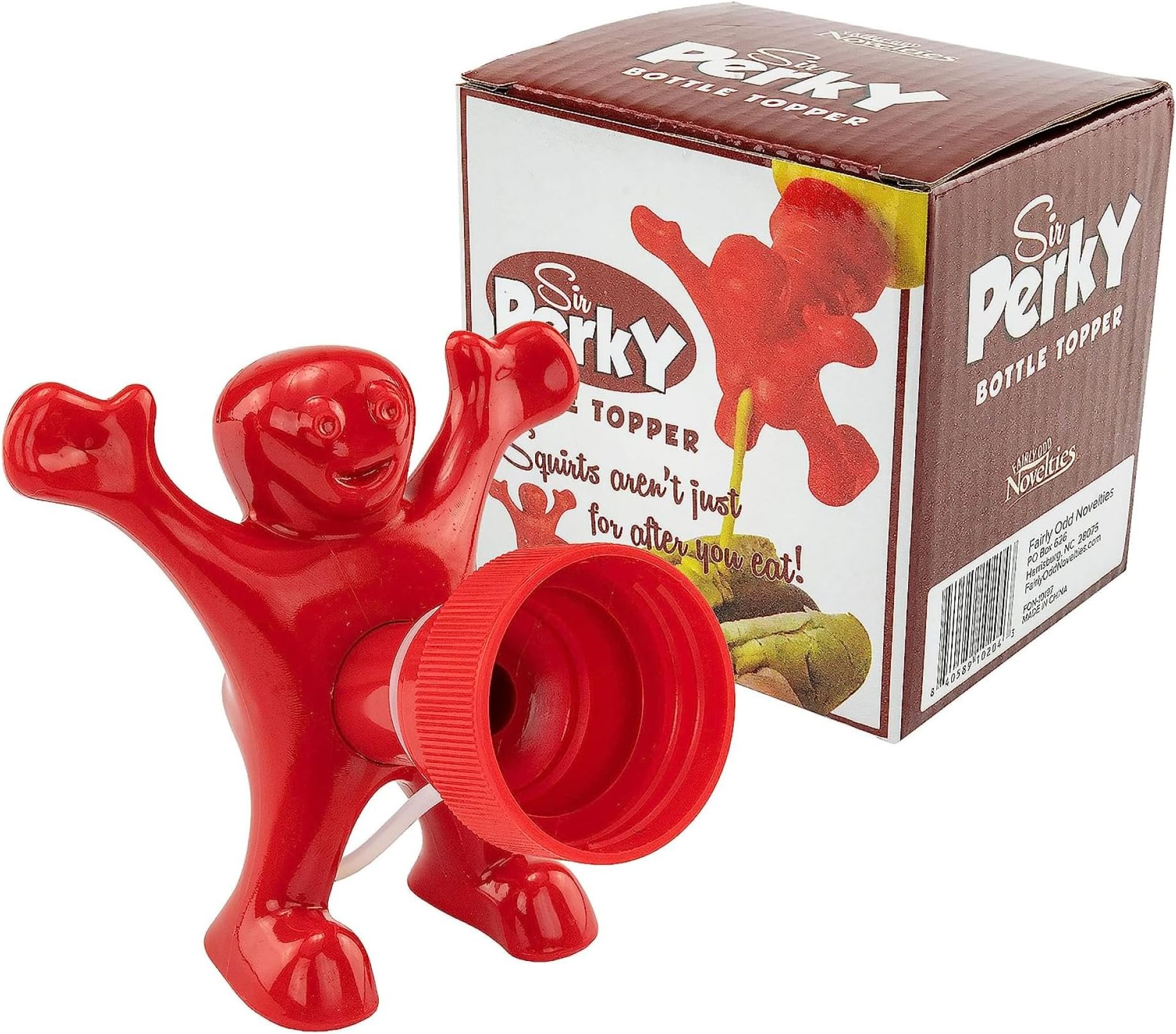 Sir Perky Novelty Condiment Bottle Topper
