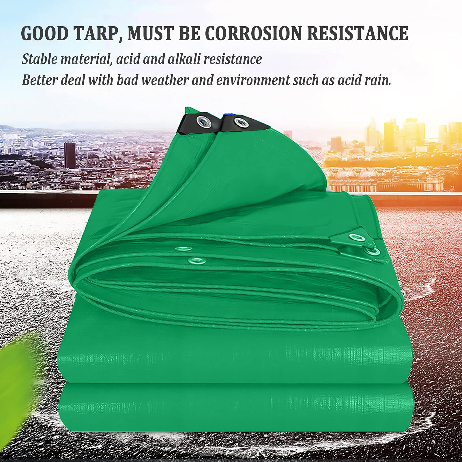 Bâche imperméable, bâches résistantes 160g/m² avec œillets, Bâche pour Piscine, Couvre-Sol, bâches polyvalentes pour Jardin/Meubles/extérieur/Camping,4x7m/13.12x22.96ft