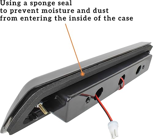 Miniatura 4 de KEWISAUTO Tercera luz de freno LED para F150 09-14, luz trasera de freno LED negra con lente ahumada para accesorios Ford F-150 2009-2014 (1 unidad)