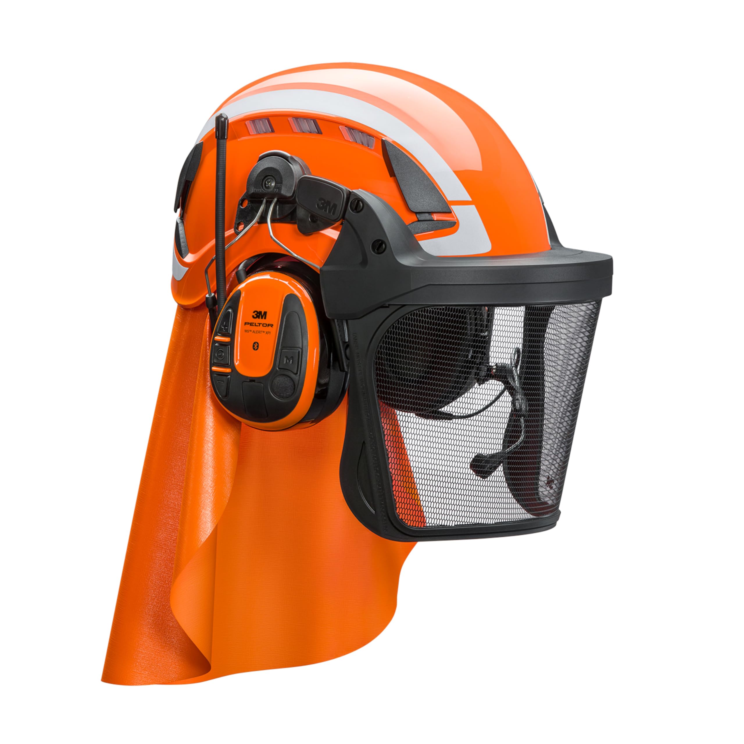 SecureFit 3M X5500 Combinación para silvicultura, WS Alert XPI Headset | Multipoint Bluetooth, Soporte FH1, Visera 5J, X5507VMRXFH15J-CE